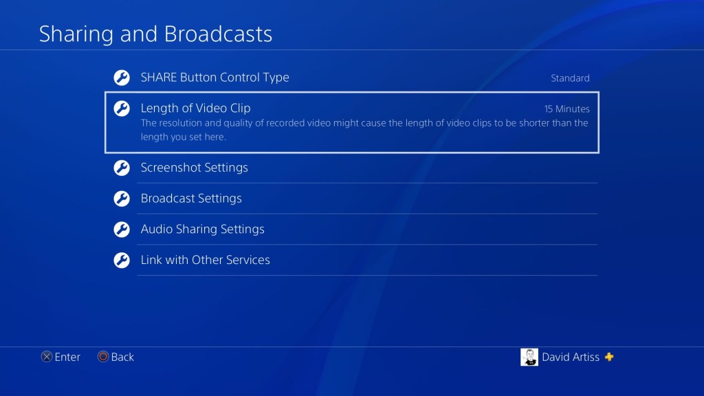 تنظیمات اسکرین رکورد PS4