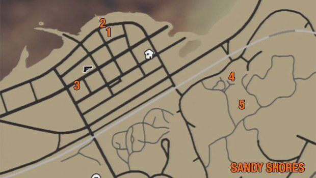 نقشه سرنخ های قاتل سریالی GTA V